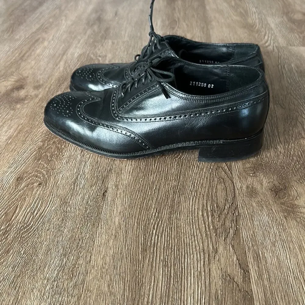 Florsheim Wingtip‎ Oxford Dress Shoes Black Men’s 9.5 3E Extra Wide